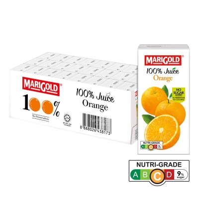 MARIGOLD 100% Juice 200ml - Orange (1CTN X 24UNIT X 200ML)