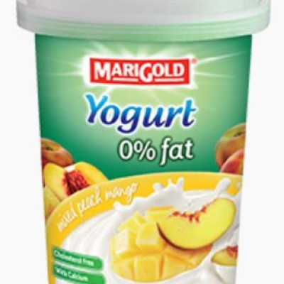 MARIGOLD 0% Fat Yogurt - Mixed Peach Mango 130g