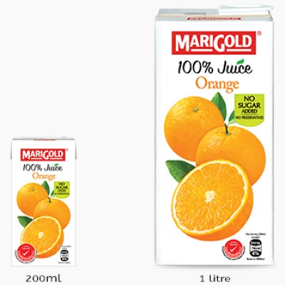 MARIGOLD 100% Juice 1L - Orange (1CTN X 12UNIT X 1L)