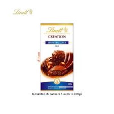 LINDT Creation Divine Hazelnut 100g (60 Units Per Carton)